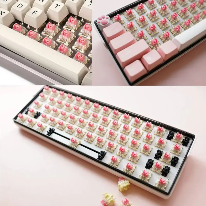 

5pcs/pack TTC Pink Switch Mechanical keyboard Switch 3pin 100 Million Lives for cherry Gateron MX Switch keyboard