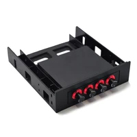 4 way computer fan speed controller 4inch hdd pc cpu processor led cooling front panel high quality computer components