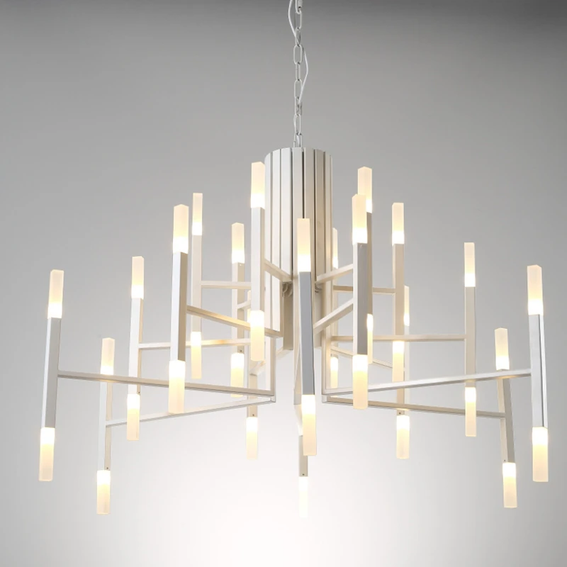 

Modern 24/36/60 Dual Heads Iron Acrylic Led Pendant Light Nordic Creative Designer G4 Pendant Lamp for Living Room