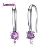 elegant noble aaa zircon crystal dangle drop earrings for women jewelry 925 sterling silver piercing dangle earring gift