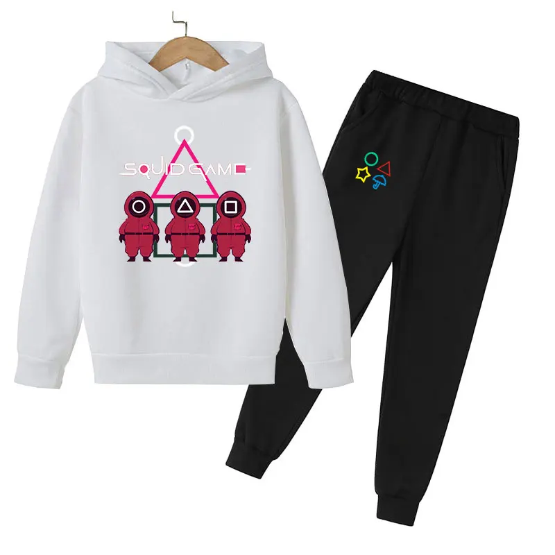 

2022 new boy / girl squid game Korean popular squid print hip hop spring and autumn Hoodie men's and women's universal Street Ha
