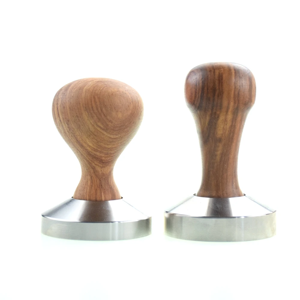 Новинка Темпер для кофе из нержавеющей стали с деревянной ручкой 49/51/53/57/58 мм