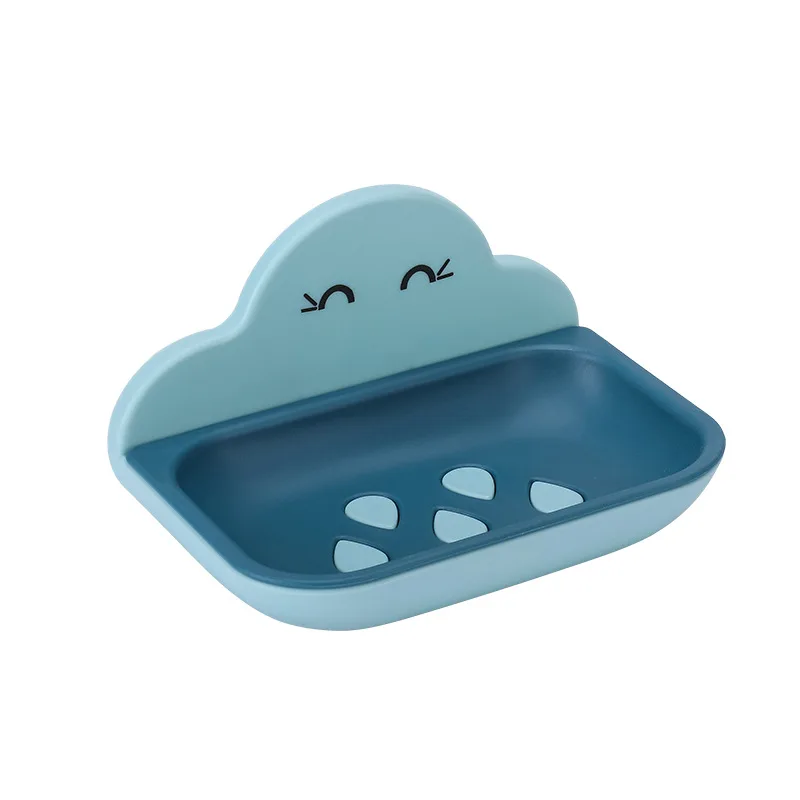 

Wall-Mounted Soap Dishes Seamless Drainage Storage Bathroom Toilet Shower Finishing Racks Soap Box Strong Seamless Stickers