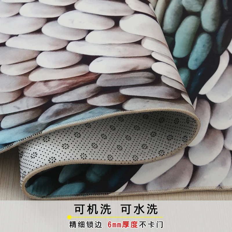 

KC Creative Europe Type 3D Printing Carpet Hallway Doormat Anti-Slip Bathroom Carpet Absorb Water Kitchen Mat/Rug Bedroom Decor