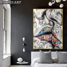 Уличная Настенная картина, холст, картина для гостиной, поцелуи для пар, плакат и принты, Современное Абстрактное Искусство, домашний Декор, живопись