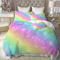 unicorn bed quilt cover cute kids girls rainbow duvet cover 240x220 150x200 double bedding set queen king twin bed linen pink