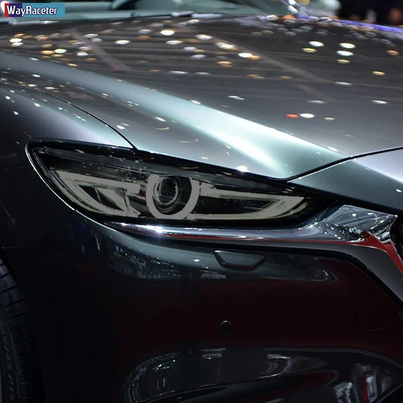 2 Pcs Car Headlight Protective Film Headlamp Restoration Transparent Black TPU Sticker For Mazda 6 2019 2020 Atenza Accessories 2 Pcs Car Headlight Protective Film Headlamp Restoration Transparent Black TPU Sticker For Mazda 6 2019 2020 Atenza Accessories
