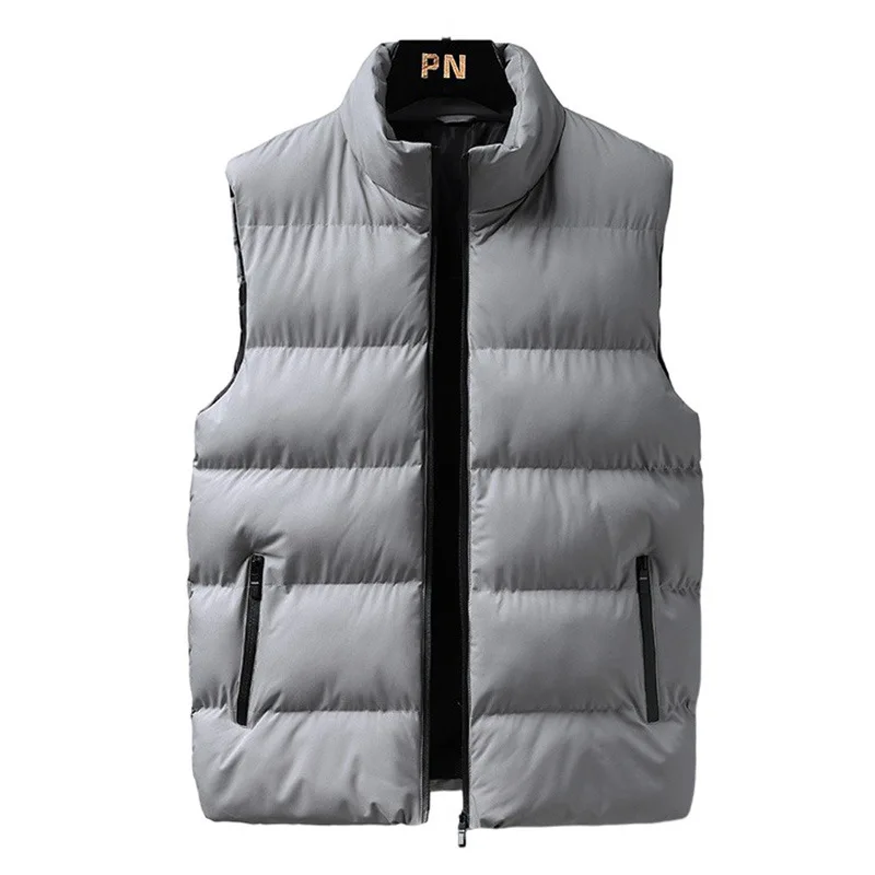 custom made 5XL Sleeveless Men Vest Jacket Winter Fashion Autumn Hip Hop Streetwear Jackets Male Oversize Loose Japanese Casual