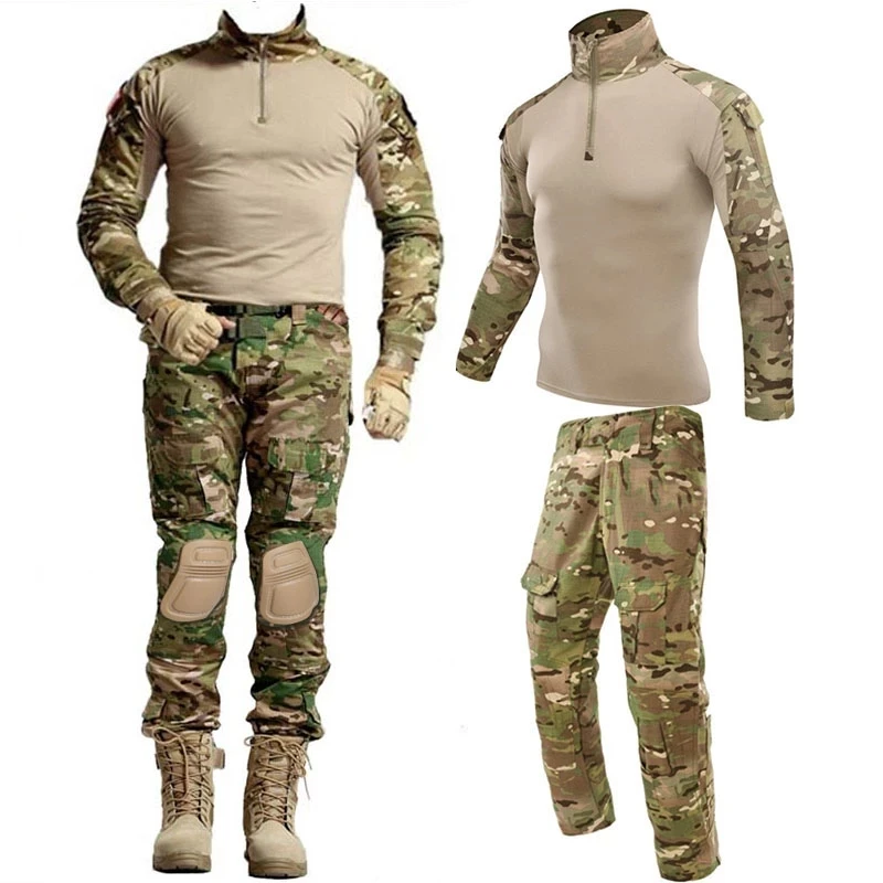 Мужская камуфляжная тактическая Униформа комплект одежды в стиле милитари для