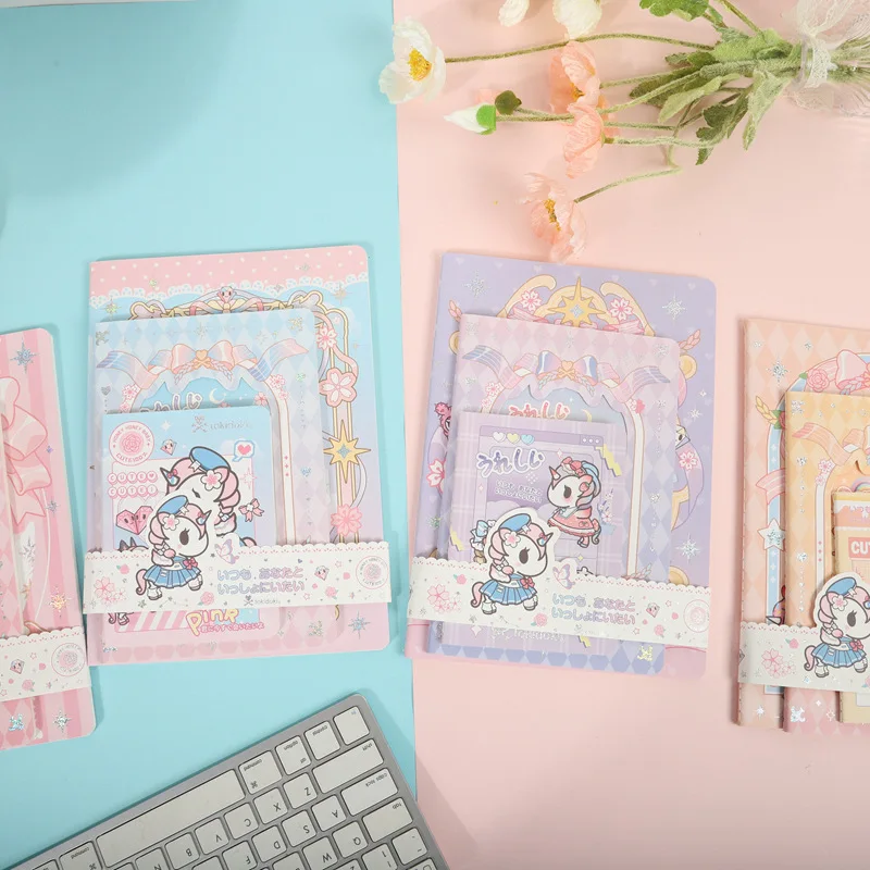 

Блокнот в виде единорога, 4 компл./лот