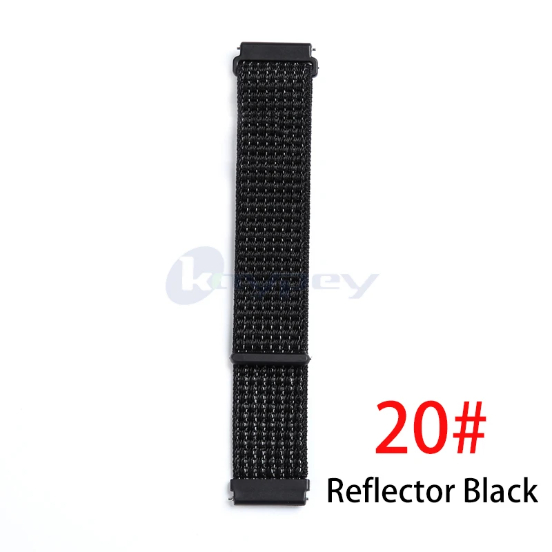 Reflector Black Нейлоновый тканый ремешок для Garmin vivoactive3 HR, Смарт-часы, носимый браслет на запястье для Garmin Forerunner 645, музыкальный ремешок для часов - Цвет: Reflector Black