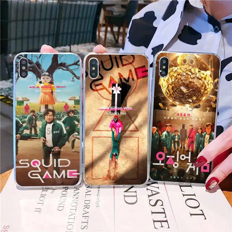 

YNDFCNB Squid Game TV 456 Phone Case for iPhone 11 12 13 mini pro XS MAX 8 7 6 6S Plus X 5S SE 2020 XR cover