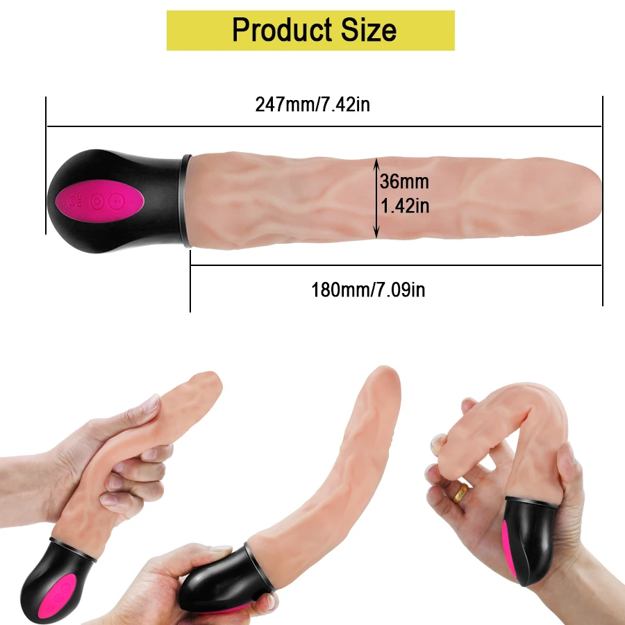 Реалистичный вибратор-фаллоимитатор большой огромный пенис Электрический