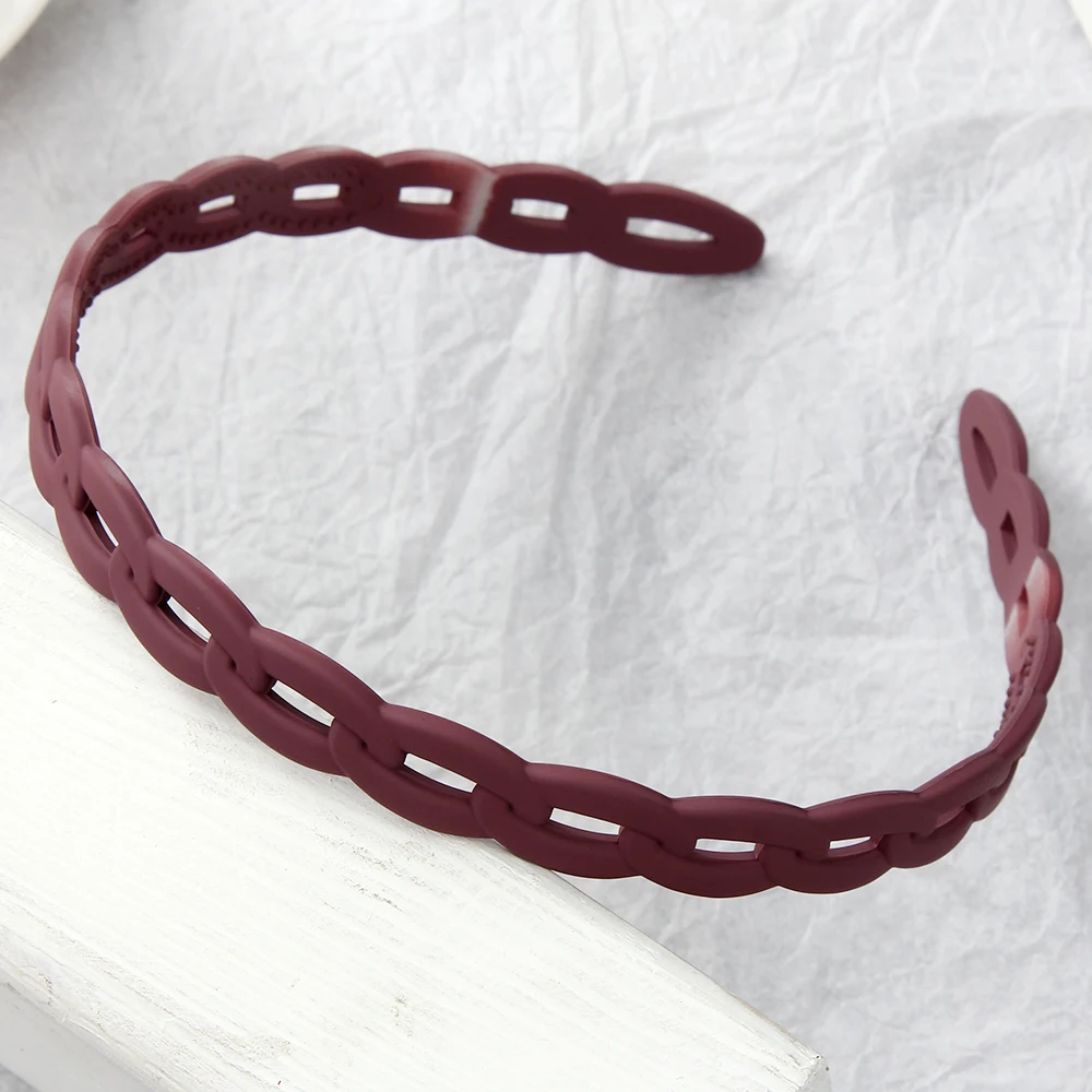 

Women's Frosted Hollow Chain Shape Hairband Hair Hoop Girls Matte Headband Simple Fashion Headdress Headwear Hair Accessories