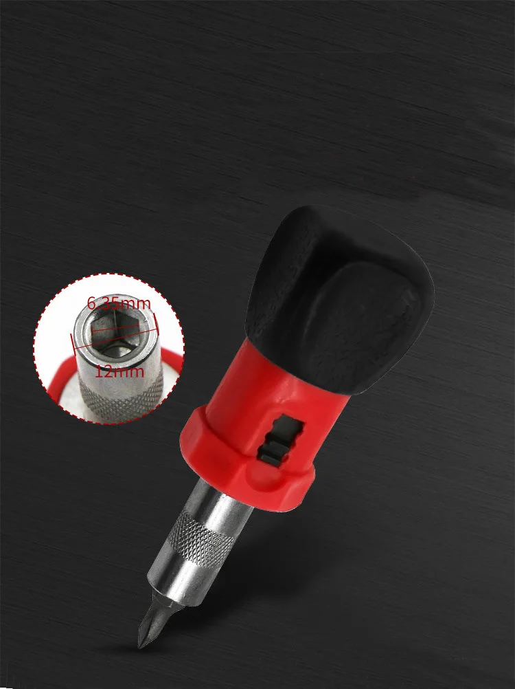 

Multifunctional Ratchet Wrench Screwdriver Hex Socket Screw Driver 6.35mm 80*33mm Anti-slip Handle Increase Friction