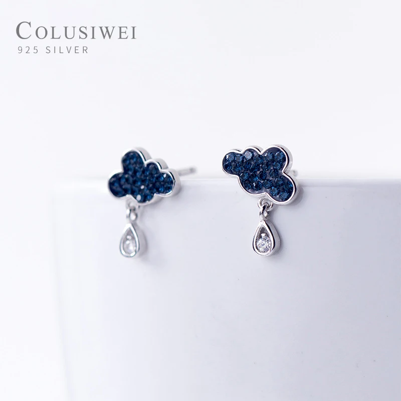 Colusiwei 925 стерлингового серебра 3 Цвет cz милые чулки с мотивом дождливой погоды и