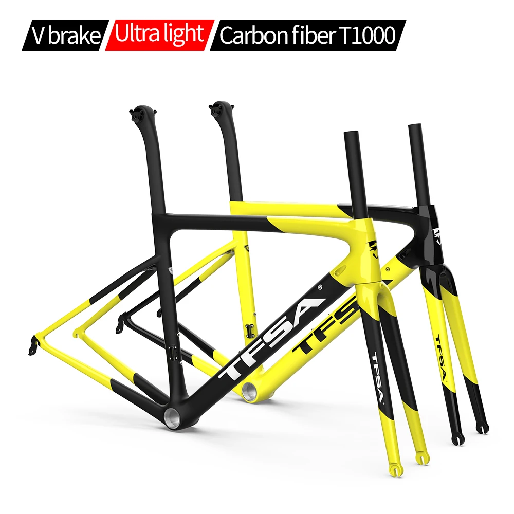 

2022 TFSA T1000-40T полностью карбоновая рама для велосипеда, рама для дорожного велосипеда, рама из углеродного волокна, нижний кронштейн BB68 BB30