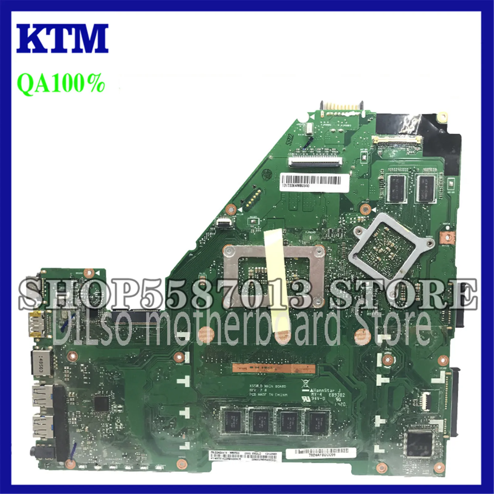 

KEFU X550LD Motherboard For ASUS X550LD X550LC A550L Y581L W518L X550LN Laptop Motherboard original Test Motherboard I3-4010U