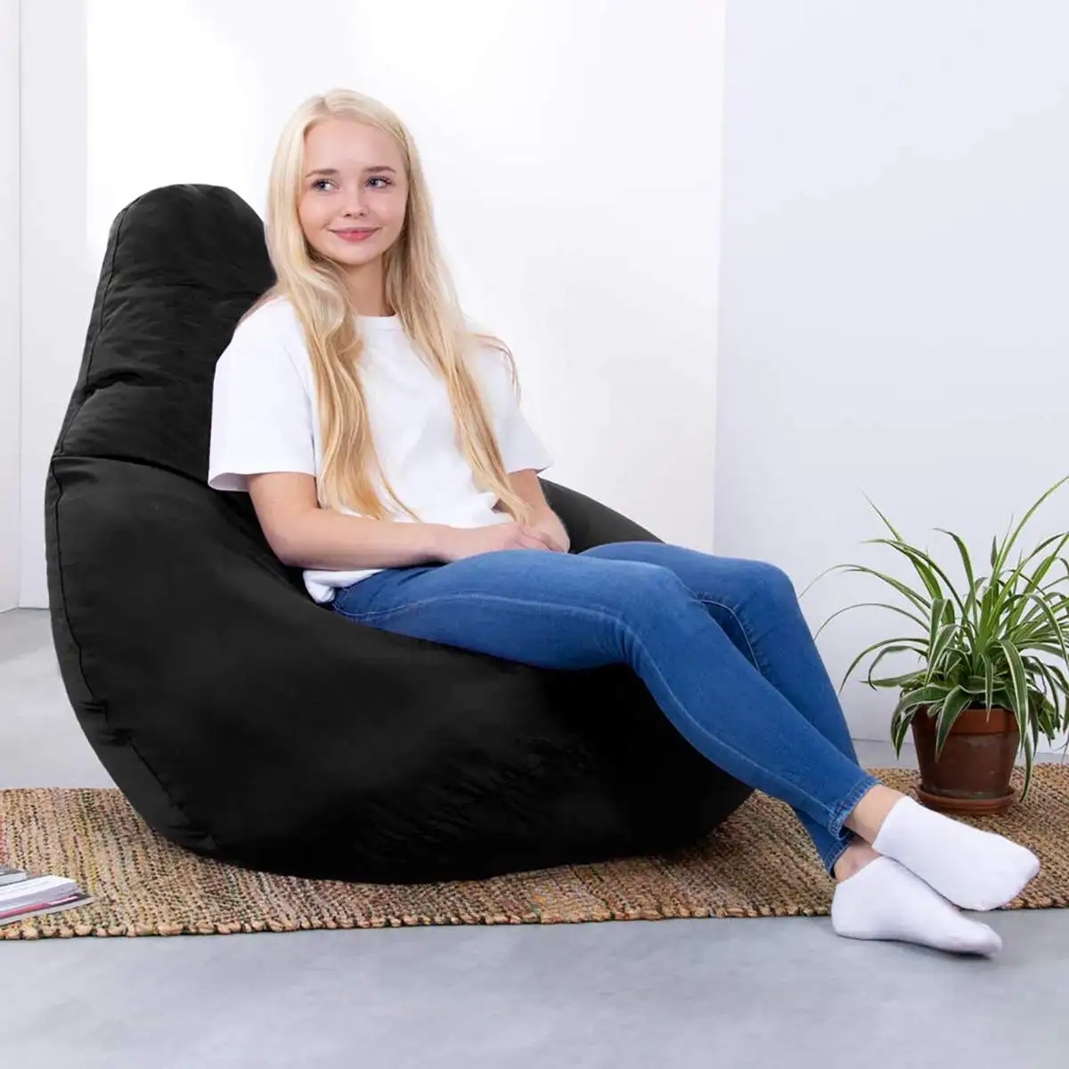 Drop shipping Cover Lounger Chair Sofa Ottoman Seat Living Room Furniture Without Filler Beanbag Bed Pouf Puff Couch Tatam | Мебель