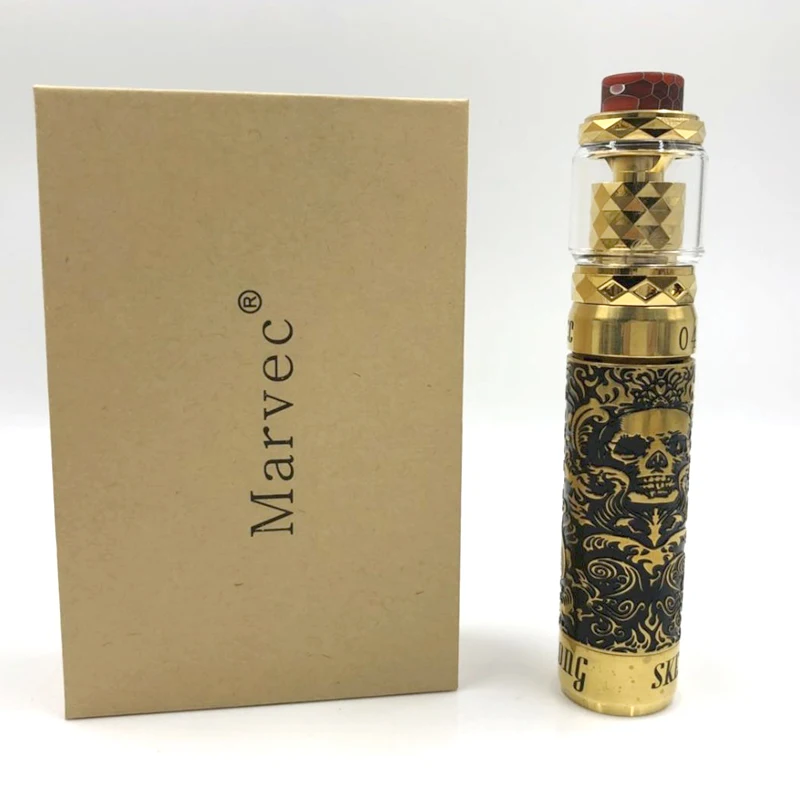 

Authentic MARVEC Skeleton King Kong 26mm 510 Thread Mechanical Mod 4.2ML Priest RTA vape Kit 18650 Battery Vape Mech Mod