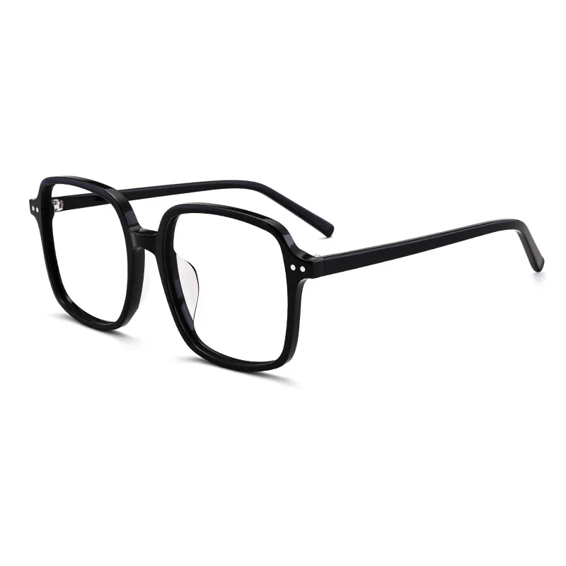 

High Quality Japan Design Acetate Glasses Frame Vintage Men Full Rim Optical Eyewear Goggle Clear Lens Myopia Eyeglasses