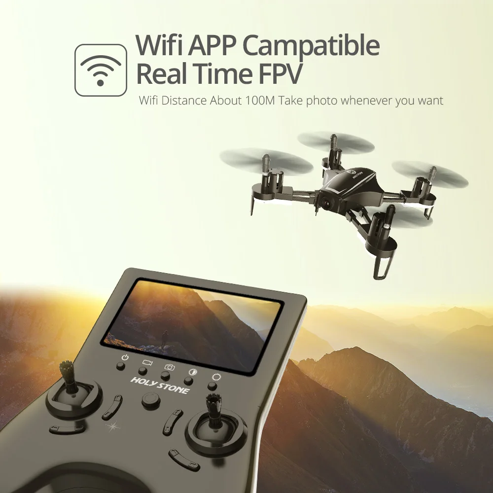 Holy Stone HS230 RC дроны гоночные FPV 5,8G Wifi Дрон с 2MP 720P HD 120 широкоугольная камера с ЖК-экраном 40 км/ч скоростной Квадрокоптер