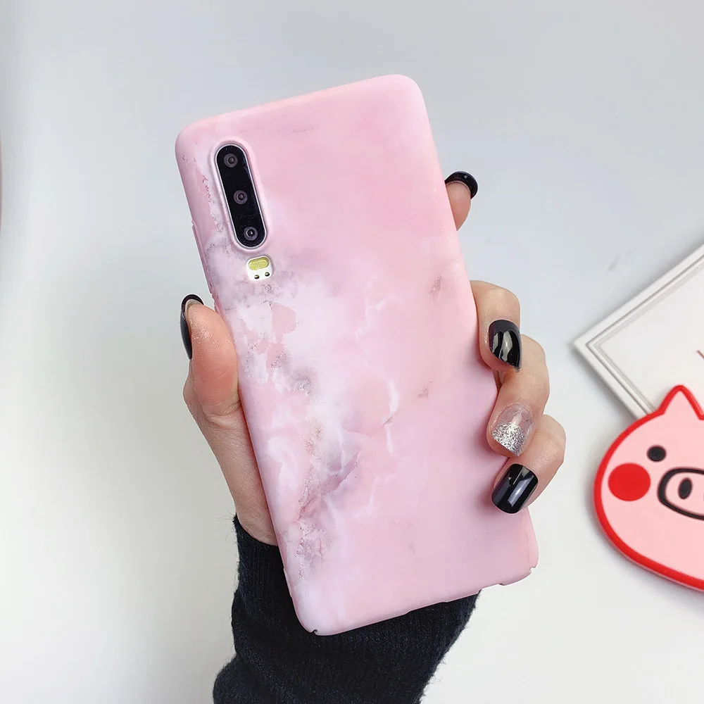k Чехол для телефона LOVECOM для huawei P20 P30 Pro Lite mate 20 Pro Honor 10 Lite P Smart Роскошная мраморная жесткая задняя крышка на весь корпус - Цвет: k