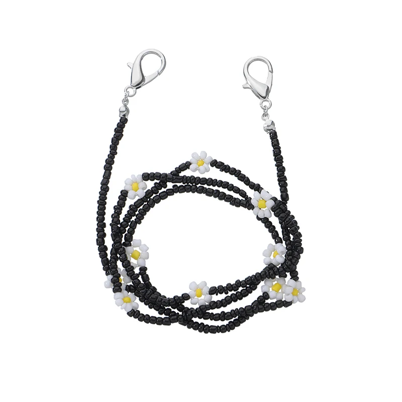 

Bohemian Colored Flower Mask Strap Beaded Glasses Chains For Women Face Mask Lanyard Anti Slip Reading Eyeglass Sunglasses Strap