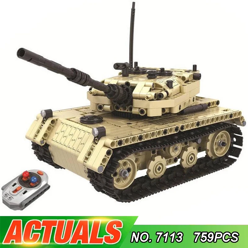 

Winner 7113 2 в 1 Военная серия пульт дистанционного управления Сращивание Танк модель автомобиля строительные блоки DIY обучающие игрушки для дет...