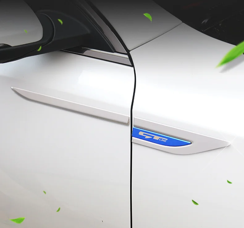

Car Styling For Kia K3 Cerato Forte BD 2019 2020 Car Side Leaf Plate Decoration Sequins Leaf Board Side Label Sticker Accessory