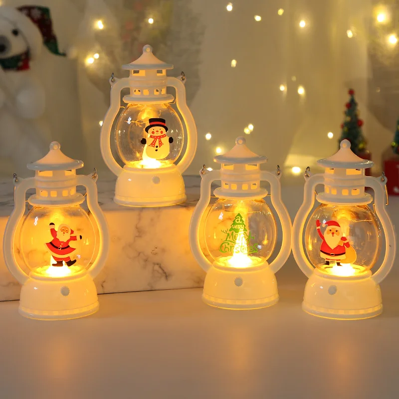 

Vintage Led Oil Lamp Portable Christmas Lantern Creative Xmas Party Decoration For Home Garden Bar Ye-hot