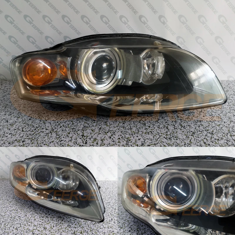 Для Audi A4 S4 RS4 2005 2006 2007 2008 2009 ксеноновая фара отличное Ультра яркое освещение COB комплект светодиодов «глаза ангела» halo ring