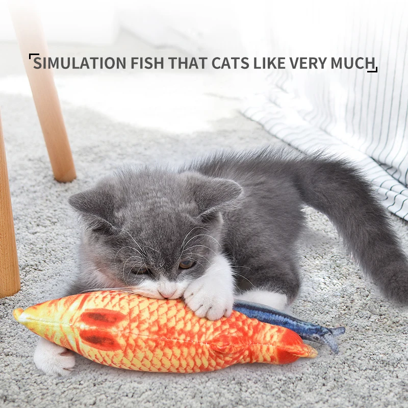 Мягкая плюшевая игрушка для кошек в форме рыбы подарки игрушки мягкая подушка