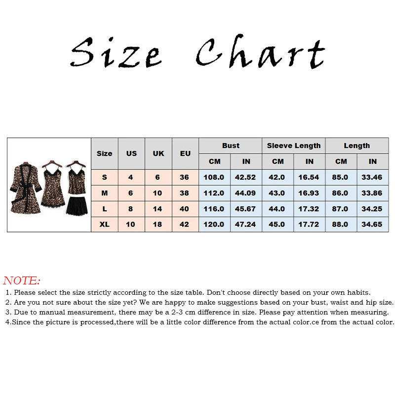 

Pyjamas Women Set Home Sling Nightdress Pajamas Summer Sexy Leopard Print Four Piece Korean Ice Silk Sling Female Chest Pad
