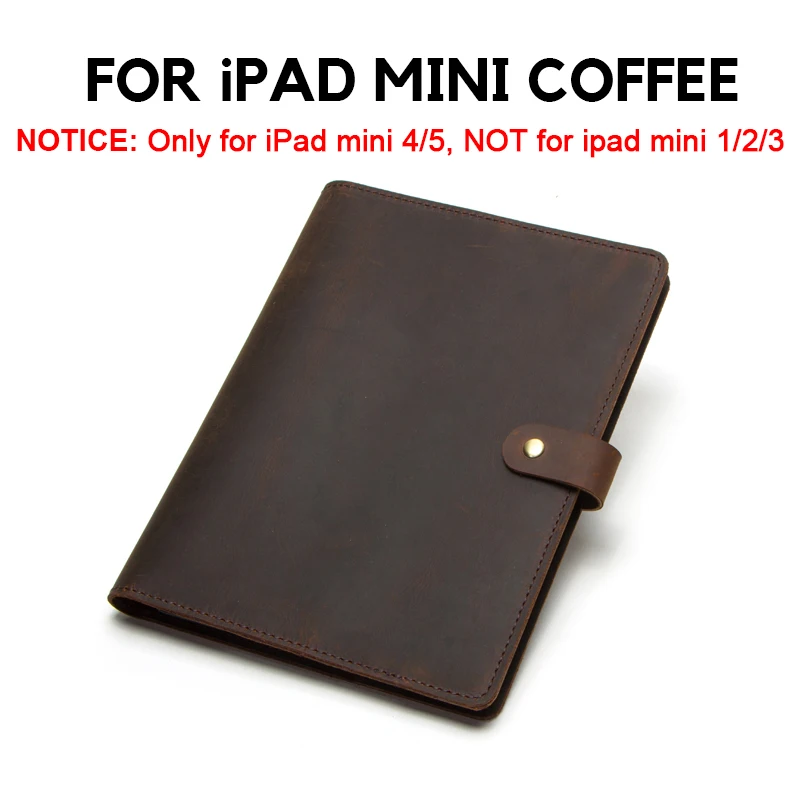 For iPad mini Coffee Чехол из натуральной кожи для iPad 9,7 5 6 Air 1 2 Mini MacBook Pro 9,7 10,5 11 чехол для планшета чехол-подставка с карманом для карт - Цвет: For iPad mini Coffee