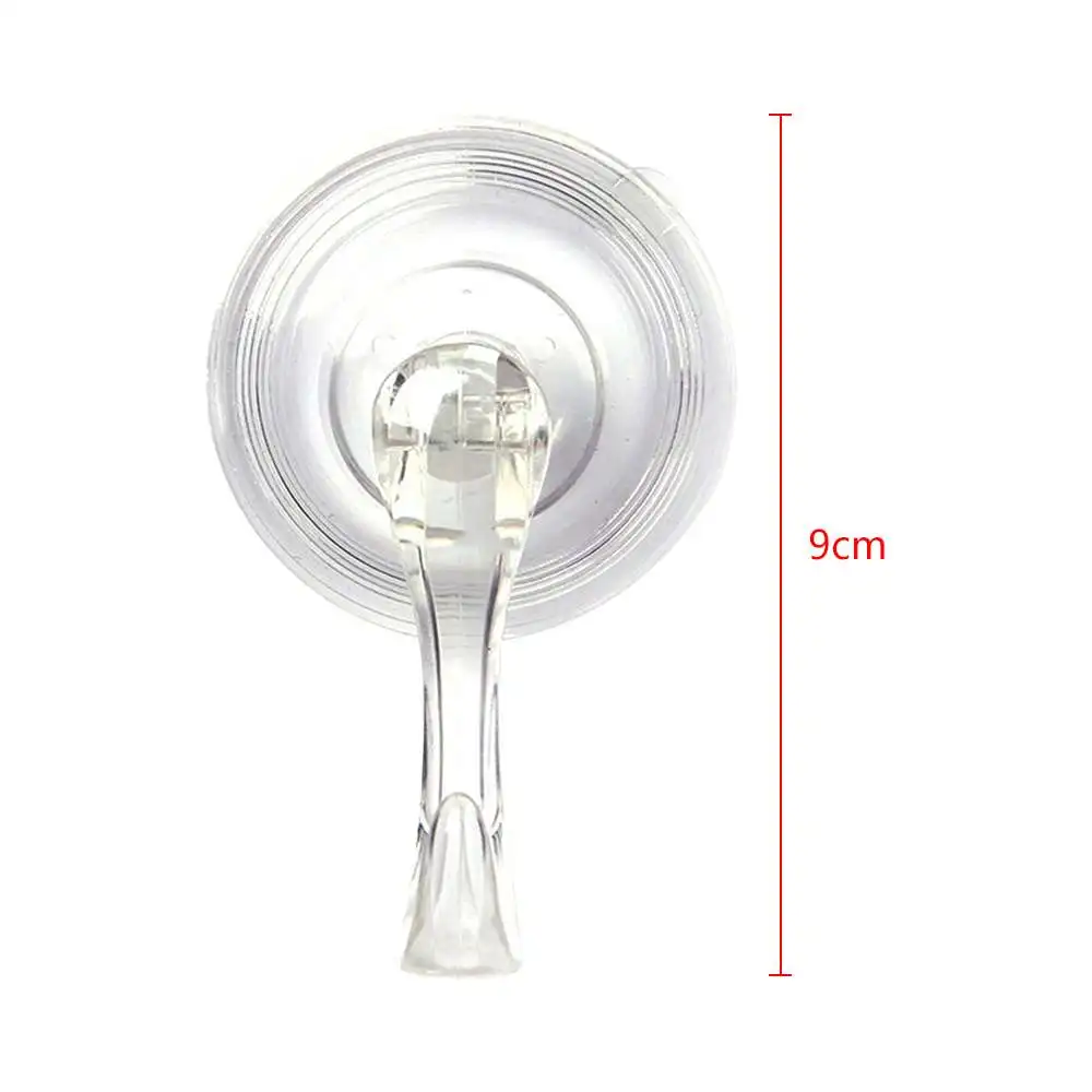 

4pcs Clear Plastic Suction Cup Hooks Hanger TPU Suckers Window Bathroom Kitchen