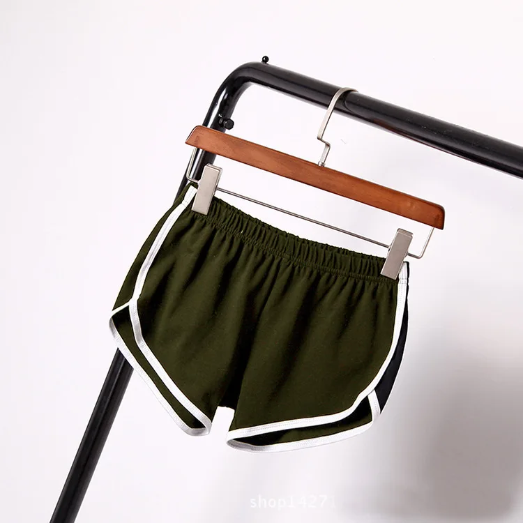 Женские спортивные шорты для йоги однотонные серые фитнеса и бега с эластичным