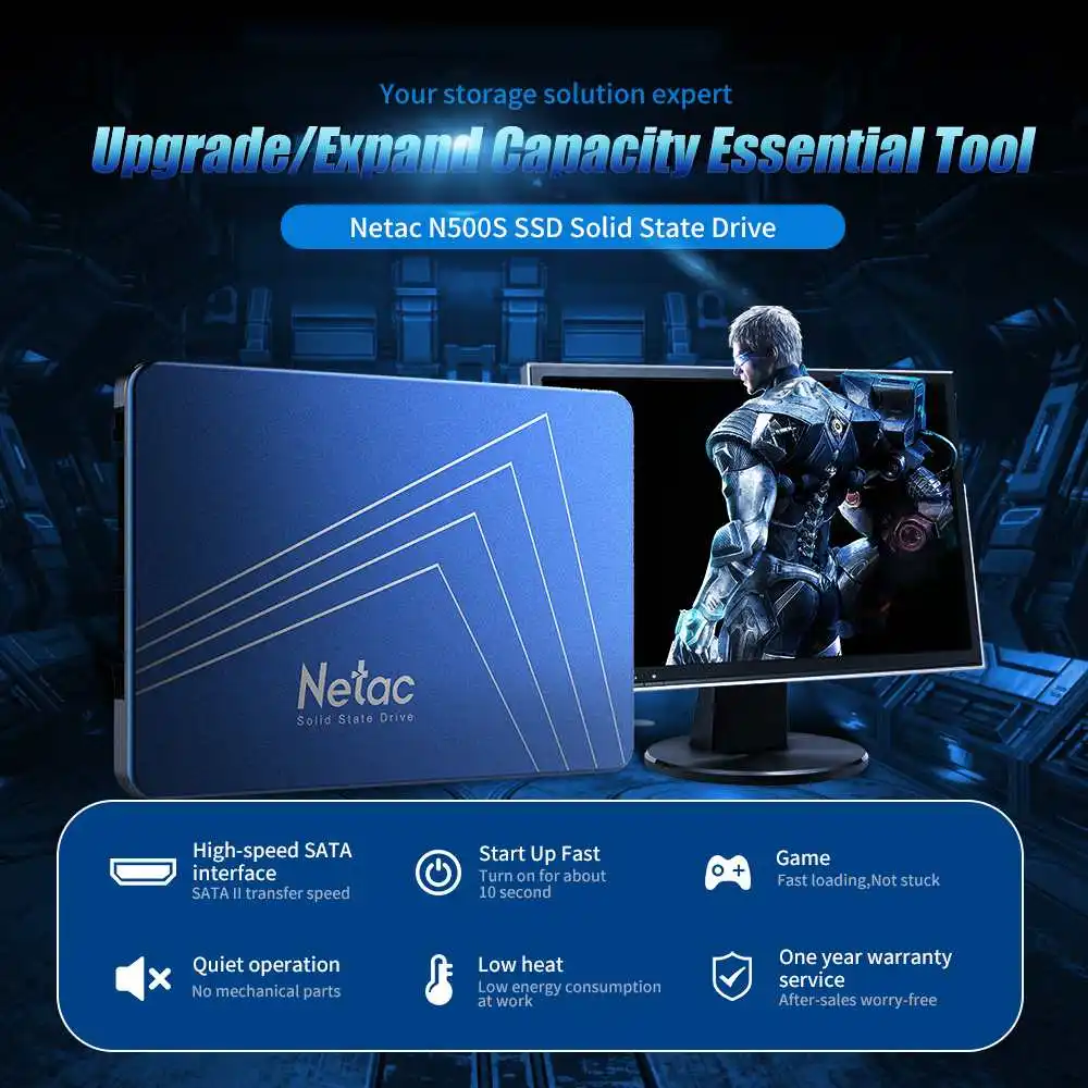 Netac N500S SSD 240 GB 2,5 ''480 GB SSD 120 ГБ 1 ТБ жесткого диска TLC 60 Гб Внутренний твердотельный накопитель 720 ГБ, может использоваться как ноутбук для жесткого диска компьютера