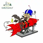 EARLFAMILY 13 см x 11,8 см мультяшная Автомобильная наклейка для Wile E Койот Rocket виниловая наклейка аниме автомобильный Стайлинг водонепроницаемые аксессуары