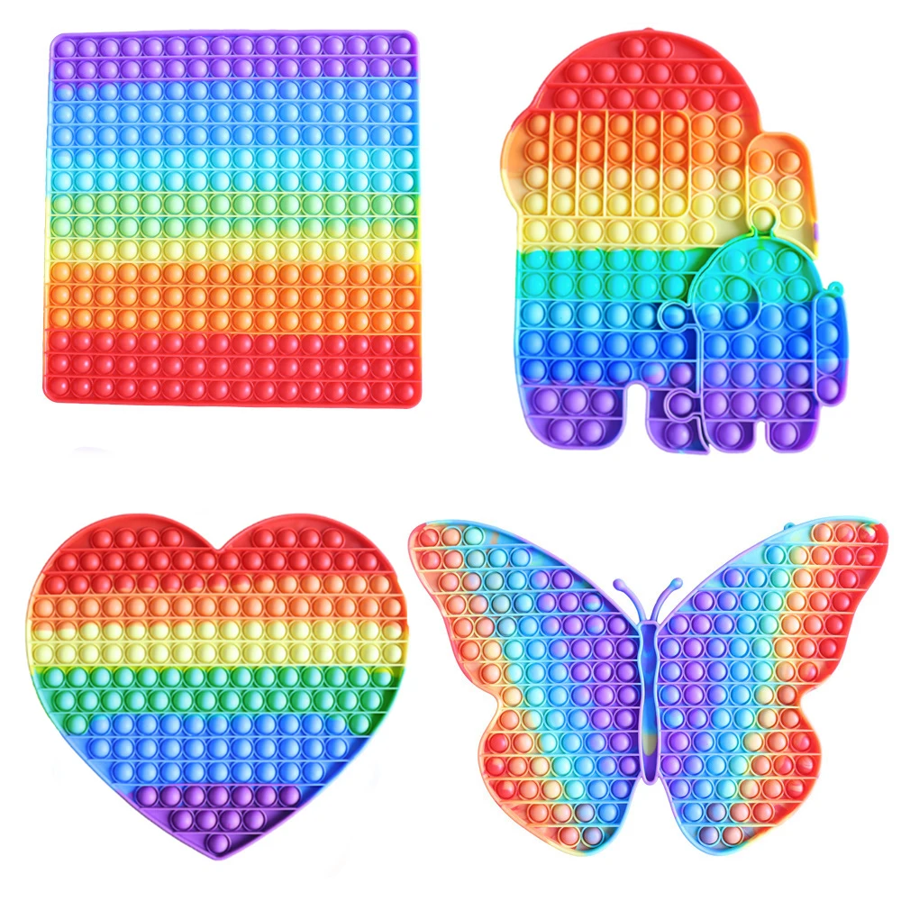 

Giant Pop Its Big Antistress Push Pop Bubble 12-30cm Fidget Toys Popite Luminous Large Simpl Dimmer Figet Toy Kids Tie Dye Game