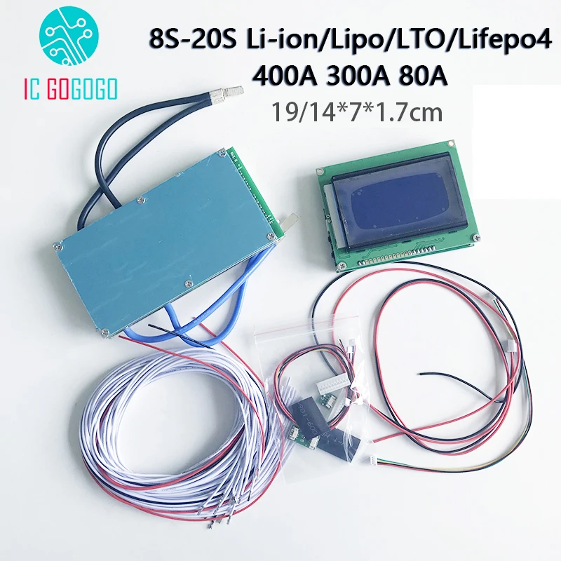Smart 8S ~ 20S ANT Lifepo4 Li Ion Lipo аккумулятор лто Защитная плата BMS 400A 300A 80A Bluetooth APP 10S 13S 14S 16S