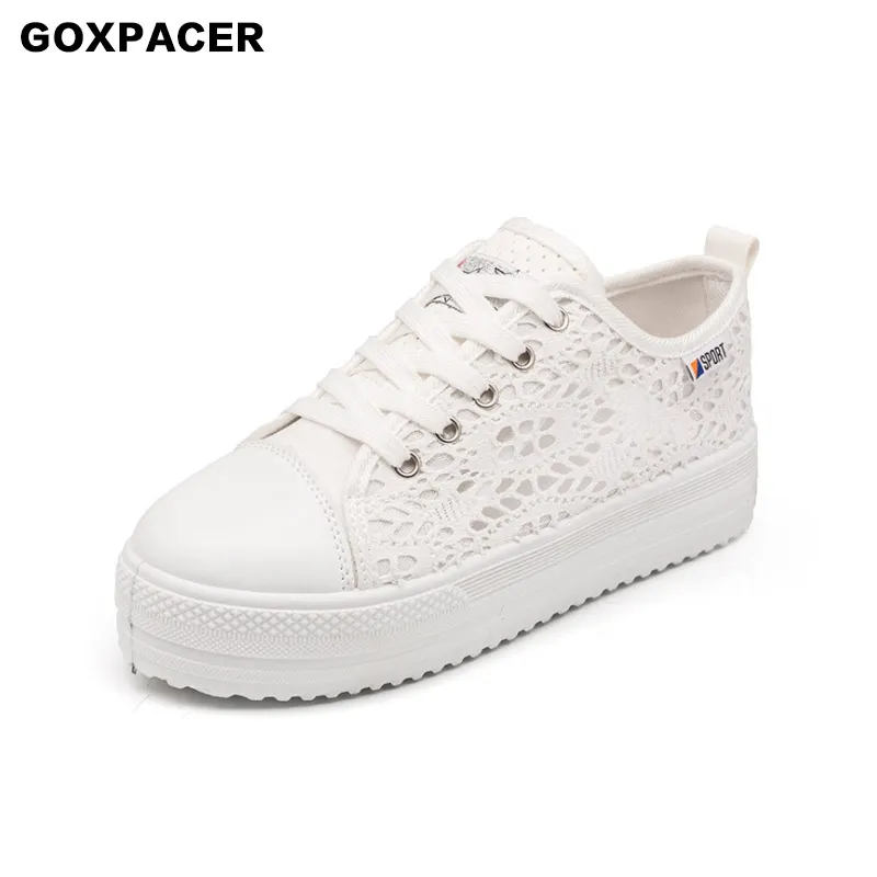 GOXPACER/обувь на рифленой подошве Женская Повседневная парусиновая Обувь На