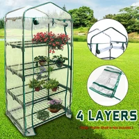 100 waterproof 4 tier greenhouse cover replacement mini garden plants warm room pvc cover anti uv windproof cover wo frame