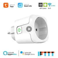 16a tuya wifi eu plug power mornitor energy save smart socket app remote voice control timer alexa google home automation