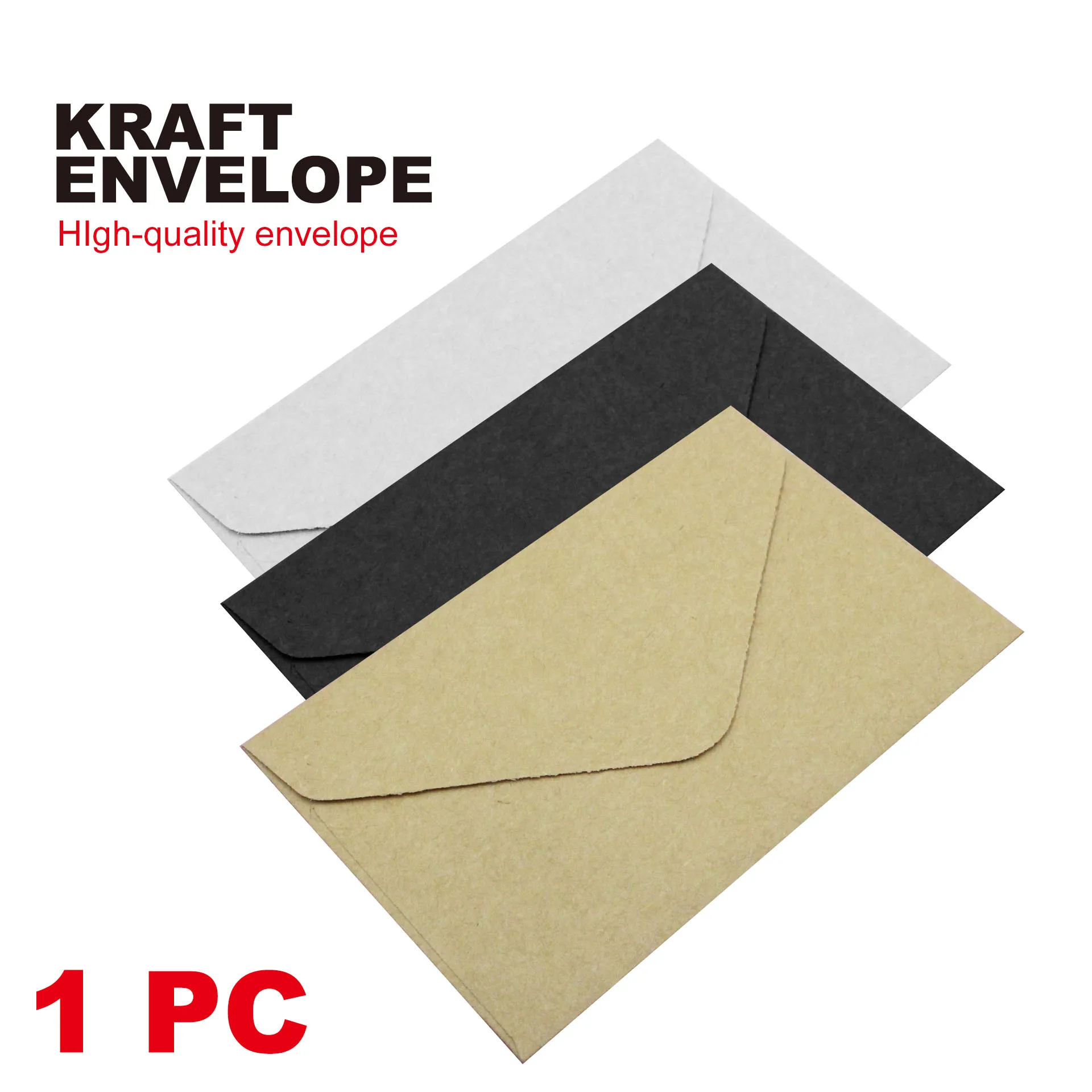 1PC Classical White Black Kraft Blank Mini Paper Window Envelopes Wedding Invitation Envelope Gift Envelope