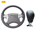 Чехол PONSNY из натуральной кожи для рулевого управления автомобилем для Toyota Highlander 2009-2013 Camry 2009-2011