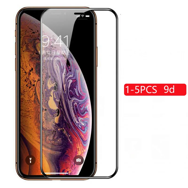 

1-5PCS curved tempered glass for iPhone 11 Pro max xs max xr 8 7 6S Plus 5S 5C SE 2 2020 cover screen protector tempered glass