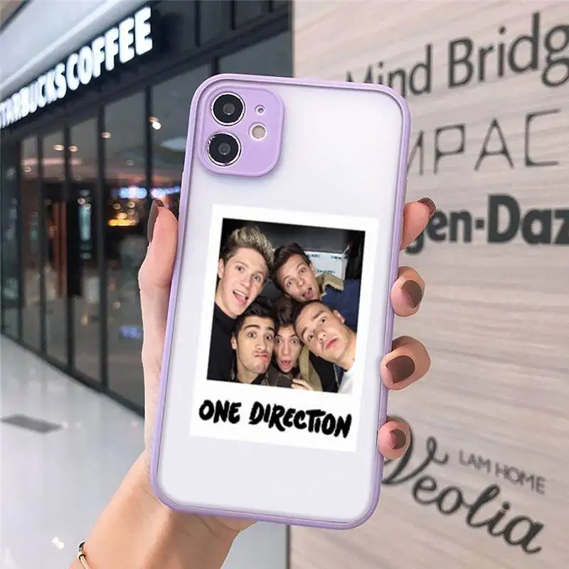 

One Direction Louis Tomlinson Clear Phone Cases matte transparent For purple iPhone 7 8 x xs xr 11 12 pro plus max mini Clear