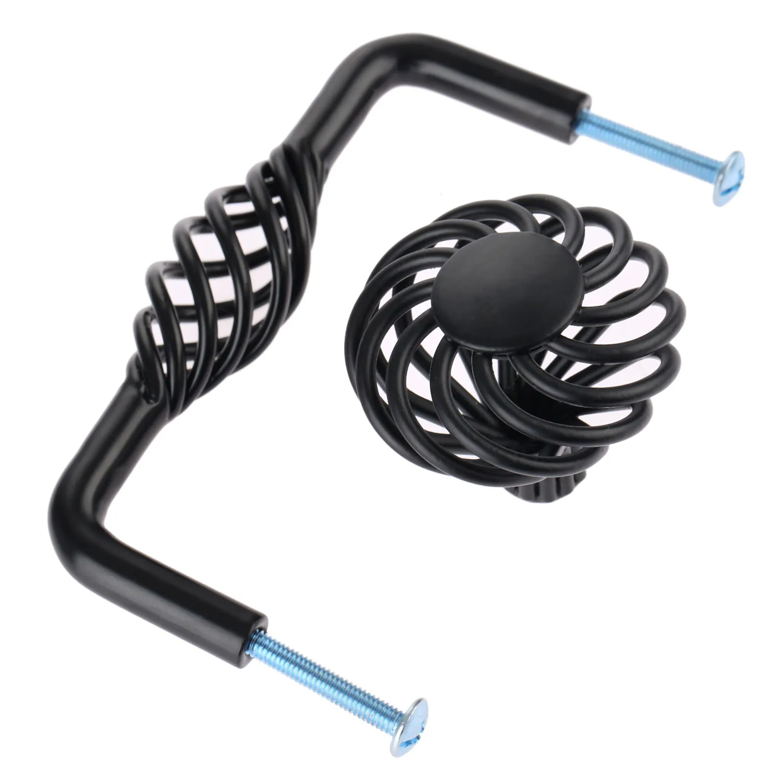 1 черная спиральная клетка для птиц искусства мебельная фурнитура ручки кухонных