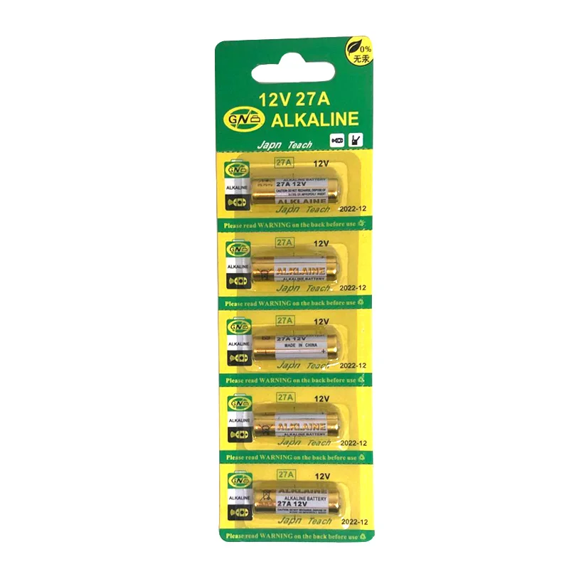 5pcs 12V 27A Alkaine аккумуляторы G27A MN27 MS27 GP27A A27 L828 V27GA ALK27A A27BP K27A VR27 R27A для дверной звонок сигнализация Пульт дистанционного управления